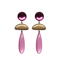 BerNice Resin Earrings Pink Gold 80011