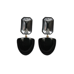 BerNice Earrings swarovski and black resin Sparkler 80015
